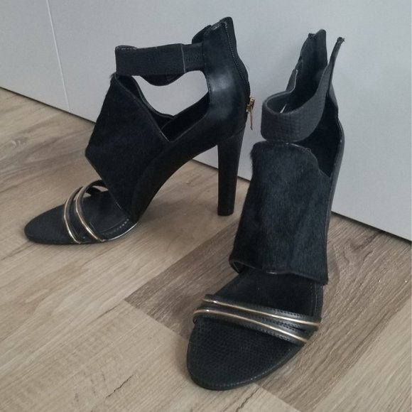 Calvin Klein Black Strappy Heels - Picture 1 of 4